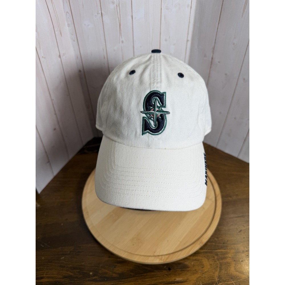 '47 Brand Seattle Mariners Baseball Cap Strapback Hat White Adjustable MLB